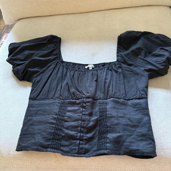 Reformation Linen Top Alayna Linen Top - Black - Sz 10 - Picture 4 of 7